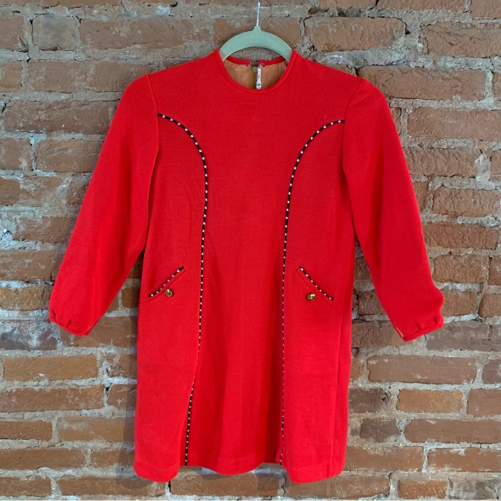 Vintage 70s Mod Style Mini Dress
